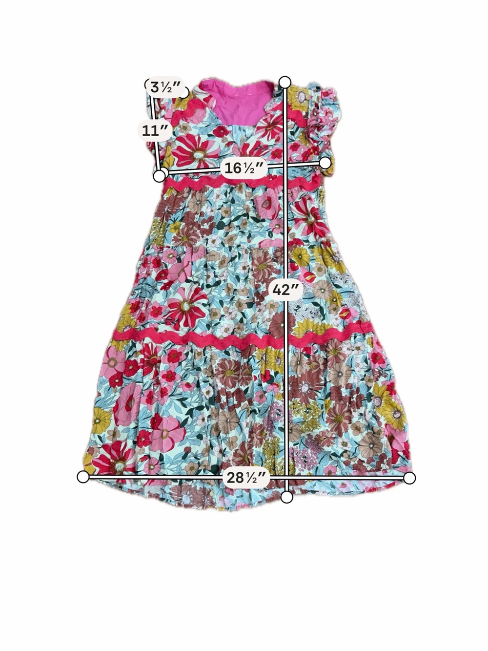 Floral Tiered Midi Dress | Women's Size Small | Cottagecore Boho Floral - Picture 2 of 7